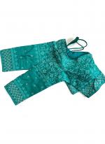 Heavy Milan Silk Teal Festival Wear Embroidery Work Readymade Blouse